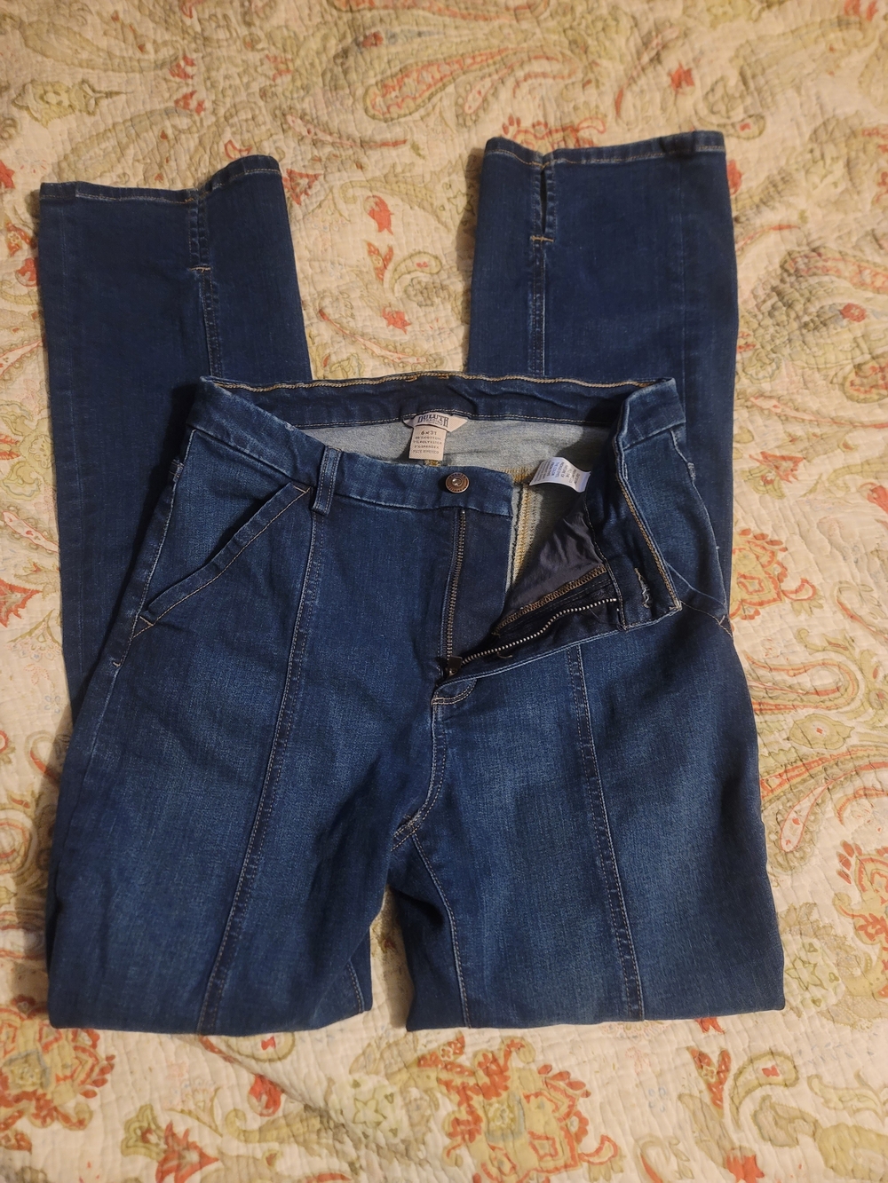 Duluth Trading Co Dark Wash Curvy Boot Cut Jeans, 6/31 NWOT